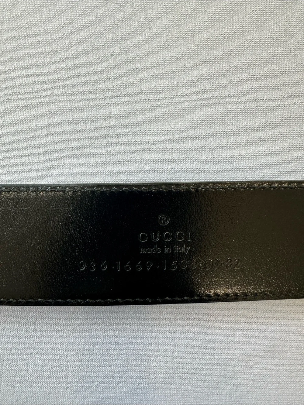 Vintage Gucci Black Leather Calfskin Belt Signature Silver G Logo Sz M like New